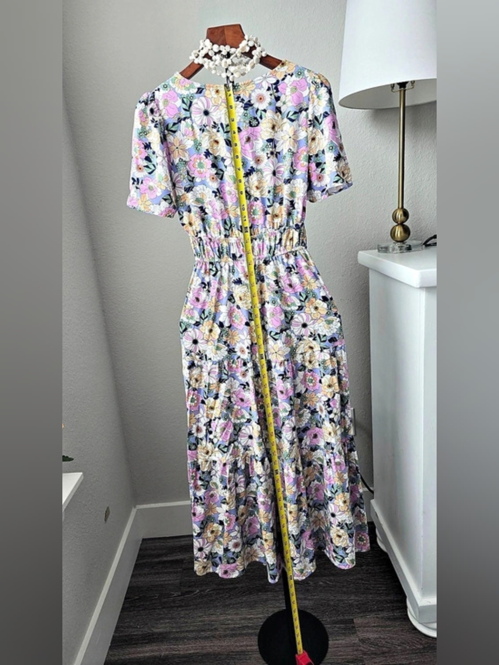 ZESICA Floral Maxi Dress in Purple & Blue Size Small NWT - Picture 3 of 10
